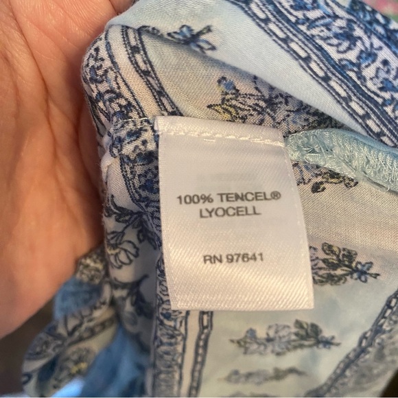 J. Jill • Blue Patterned Lightweight Swimsuit Tunic Coverup • Size M - Picture 7 of 7